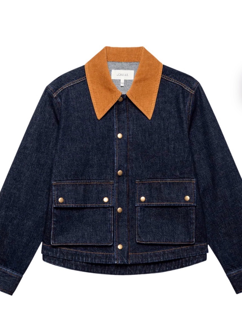 THE GREAT. Swingy Denim Jacket